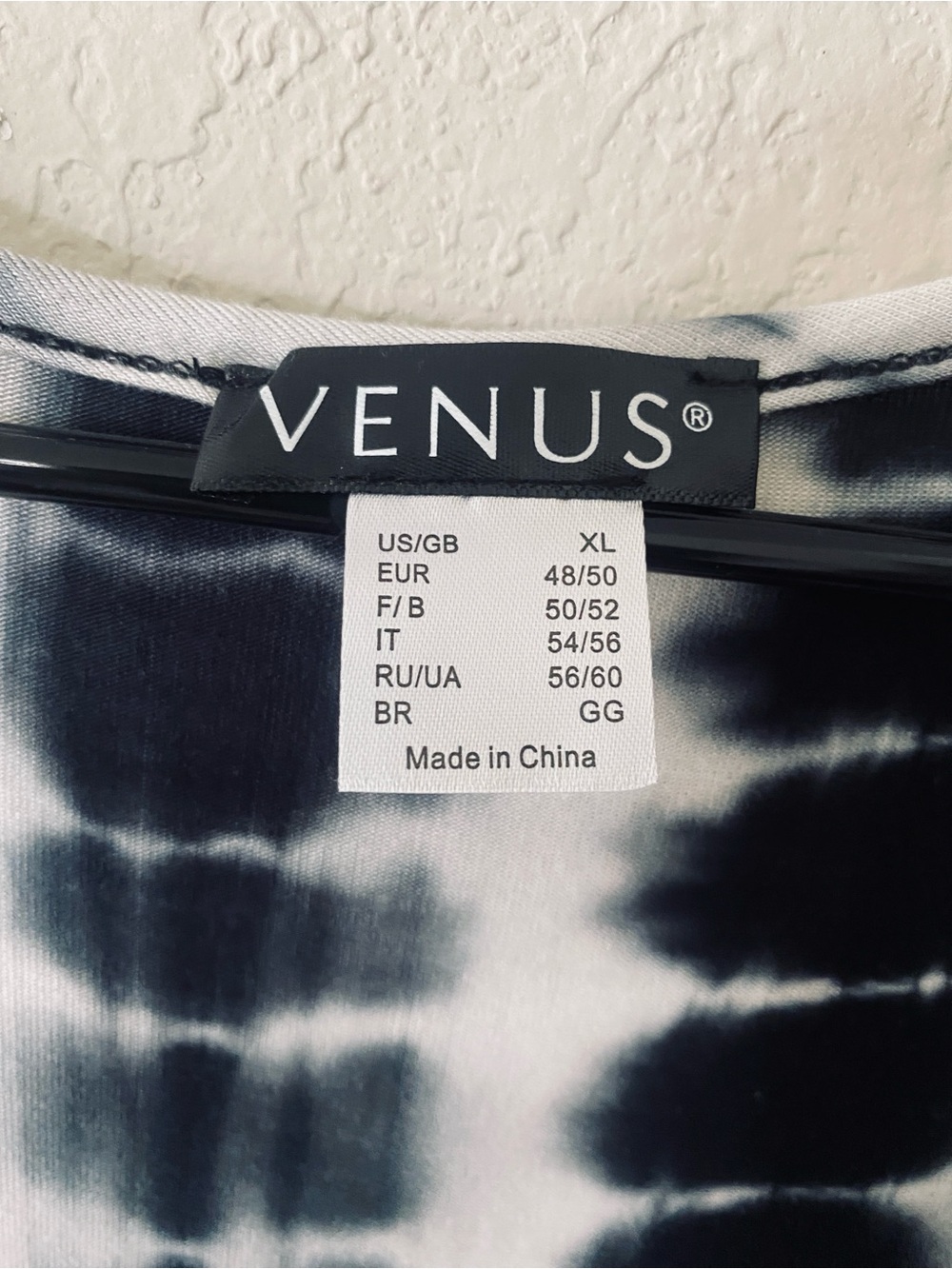 VENUS Black and White Tie-Dye Wrap Long Sleeve Dress NWTs - Picture 10 of 11